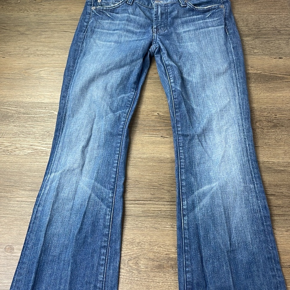 7 for All Mankind Women’s Bootcut Jeans, embellished back pockets, size 28 - Picture 7 of 15